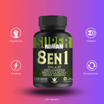 ShilaZen™ 8-en-1 | Shilajit, Ashwagandha, Rhodiola y Ginseng – Balance, Estrés y Rendimiento | 120 Cápsulas